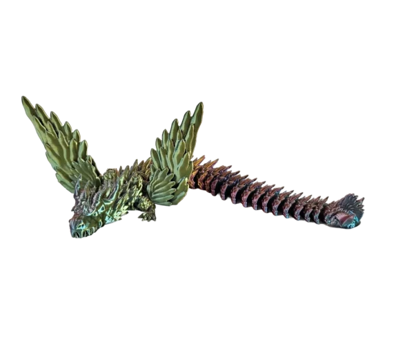 Dragon à ailes articulé doré