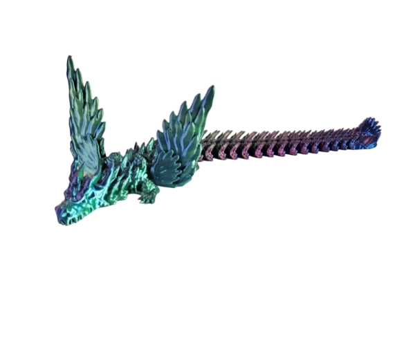 Dragon à ailes articulé vert