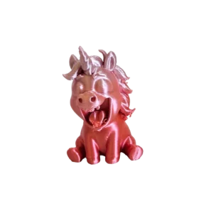 Figurine licorne rouge