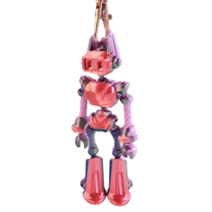Porte clefs robot rose