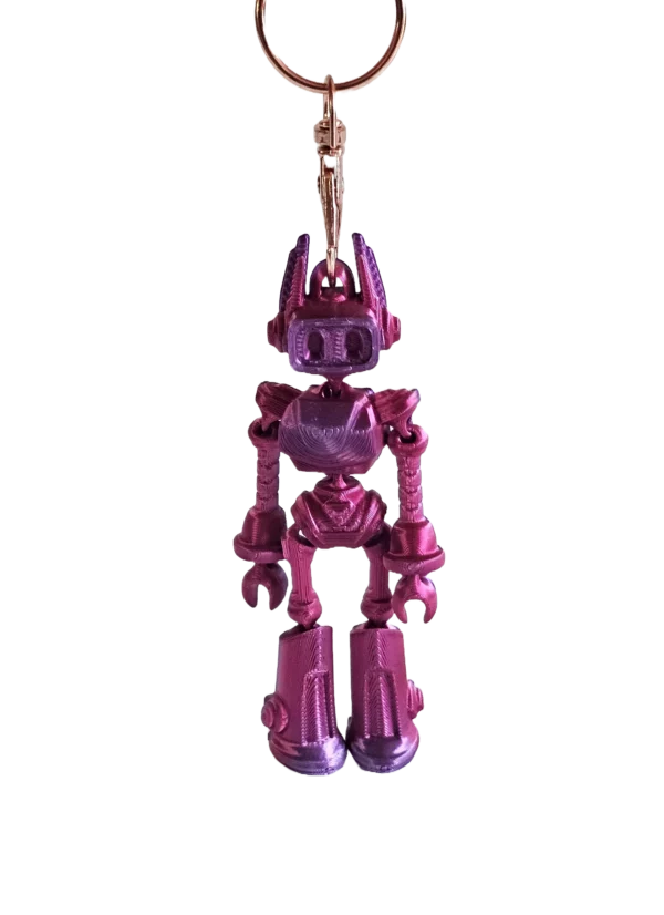 Porte clefs robot violet